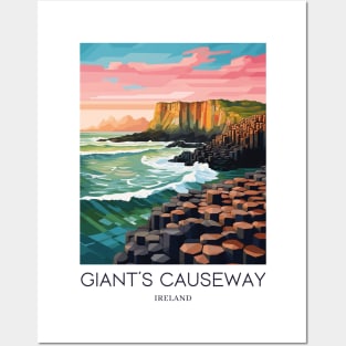 A Pop Art Travel Print of the Giant´s Causeway - Ireland Posters and Art